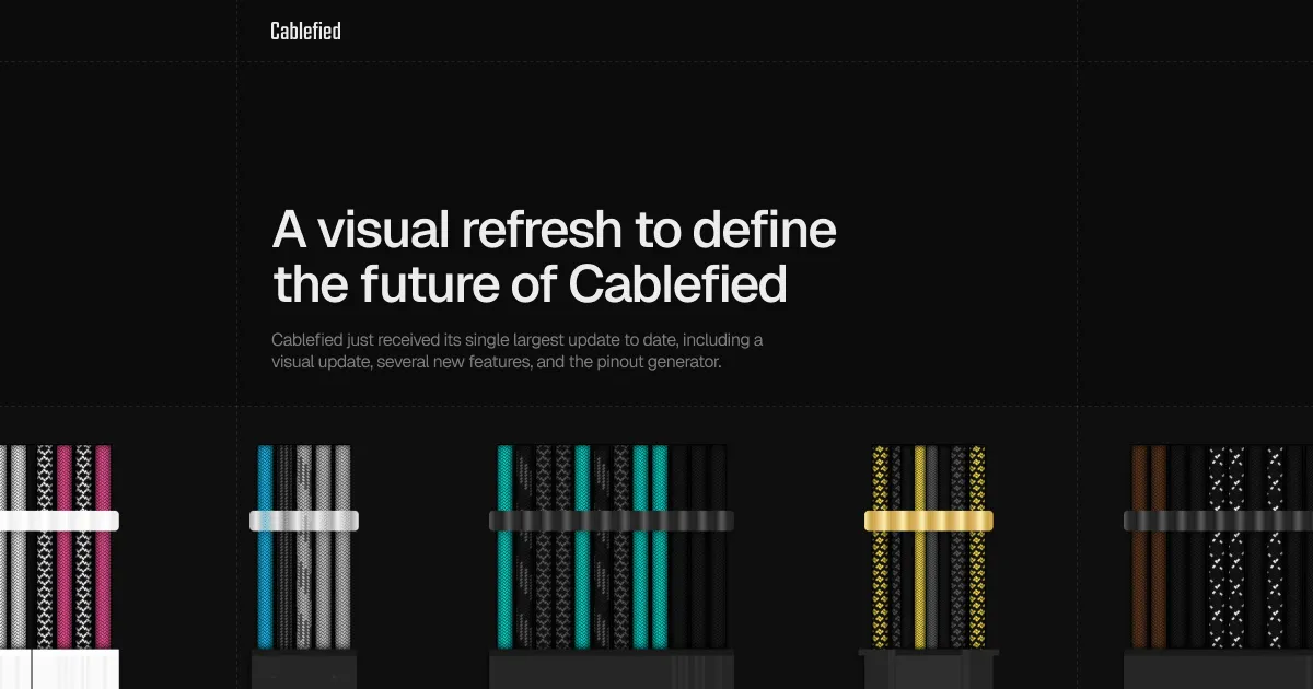 A mockup of the refreshed Cablefied website design style.