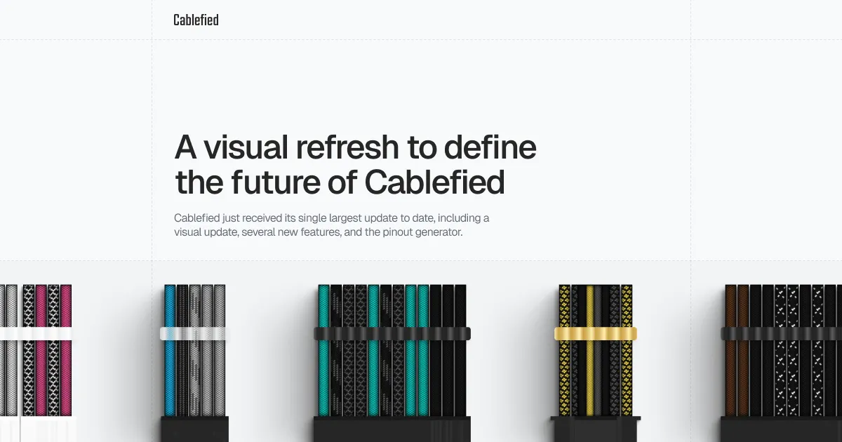 A mockup of the refreshed Cablefied website design style.